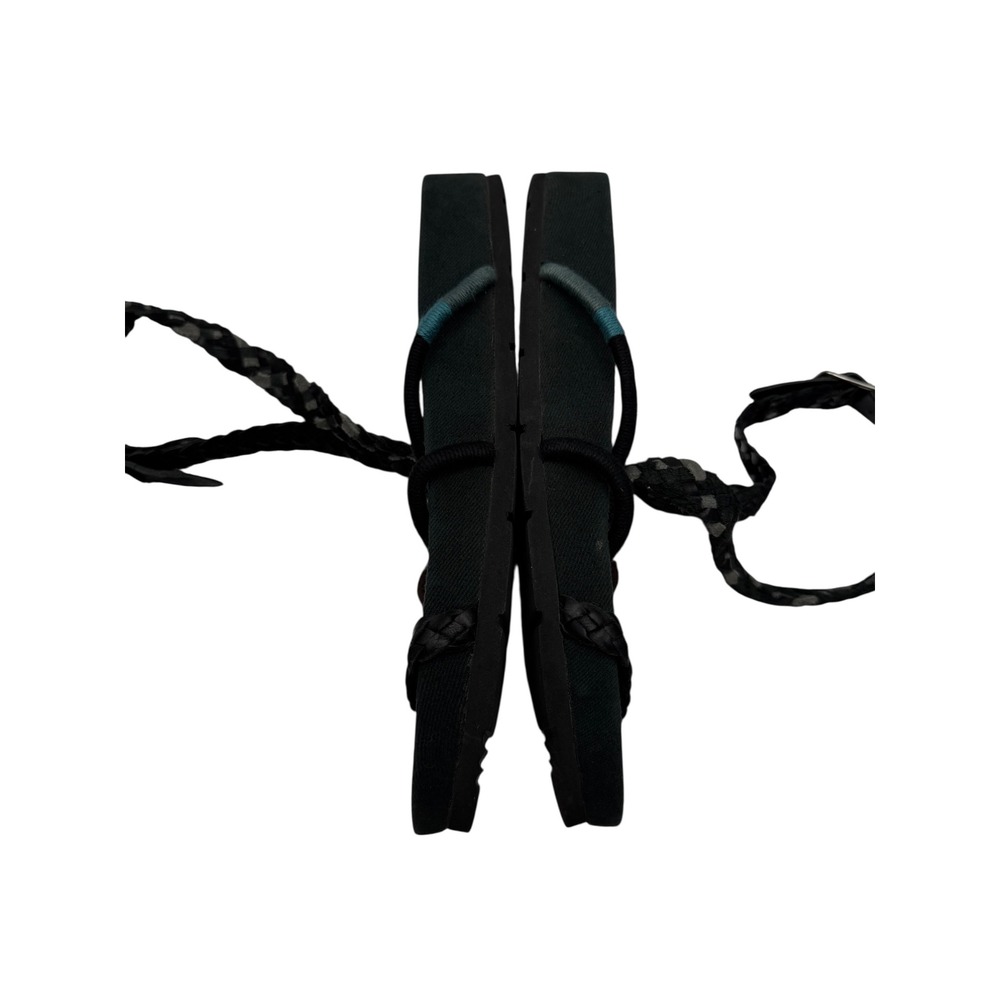 Free People Denali Gladiator Sandals Women's 38 Black Teal Braided Wrap Boho - Picture 4 of 11